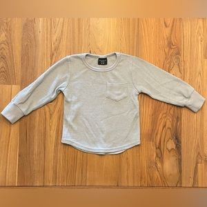 EUC Little Bipsy Waffle Pocket Long Sleeve T-Shirt (18-24M)
